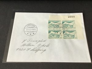 Greenland 1976 stamps Block  cover Ref R32089