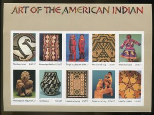 US Sheet MNH #3873 37c Art Of The American Indian