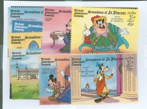 St. Vincent Grenadines #699-706  Single (Complete Set) (Disney) (Fauna)