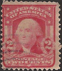 # 319Fj Carmine Rose Used George Washington Type II