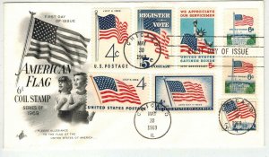 Better Artcraft Patriotic USA FLAGS COMBO 8 Diff. Flag Stamps