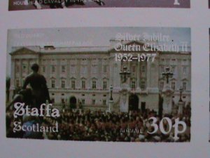 ​STAFA-SCOTLAND- 1977-SILVER JUBILEE-QUEEN ELIZABETH II IMPERF MNH-VERY FINE