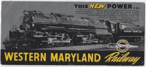 1940s - Western Maryland Railway Locomotive Blotter - Ephemera 1210