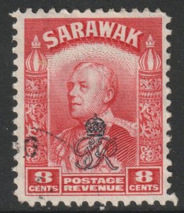 Sarawak Scott 164 - SG155, 1947 GviR Crown Colony 8c used