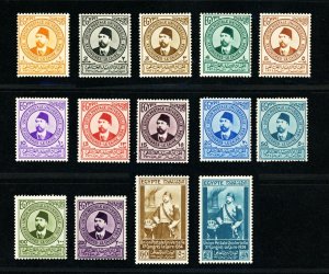 [EGYPT] 1934 1m-1£ SC 177-90 / Set of 14 (MNH)