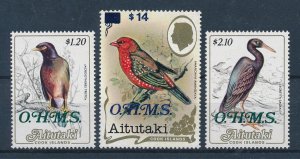 [116609] Aitutaki 1988 Birds v�gel oiseaux office stamps OVP OHMS  MNH