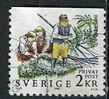 Sweden; 1988: Sc. # 1683: Used Single Stamp
