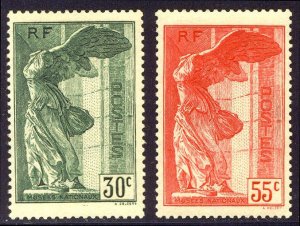 FRANCE #B66-67 Mint NH - 1937 Winged Victory Set