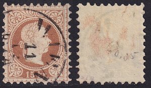 Austria - 1877 - Scott #38 - used - Franz Josef