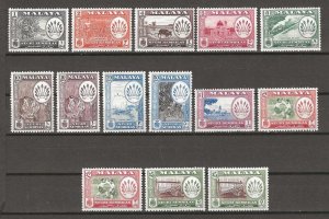 MALAYA/NEGRI SEMBILAN 1957 SG 68/79 & Perfs MNH Cat £142