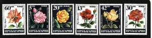 Bulgaria-Sc#3075-80-unused NH set-Flowers-Roses-1985-