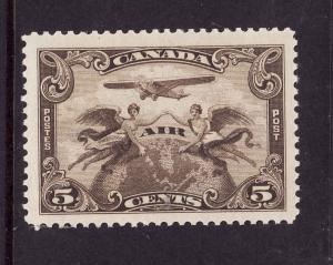 Canada-Sc#C1-Unused 5c brown olive airmail-OG NH-1928-