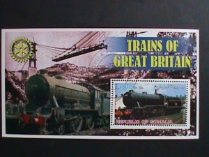 ​SOMALIA STAMP -GREAT BRITAIN .- ANTIQUE CLASSIC TRAIN CTO-NH S/S SHEET.#6