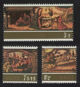 Malta Christmas 3v 1975 MNH SC#B20-B22 SG#549-551