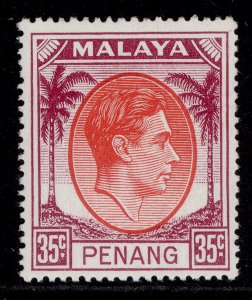 MALAYSIA - Penang GVI SG17, 35c scarlet & purple, NH MINT.