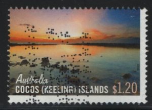 Cocos Islands 2012 used Sc 362 $1.20 Sunrise/sunset over water