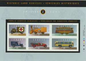 CANADA SC#1527 Historic Land Vehicles - 2 Souvenir Sheet (1994) MNH