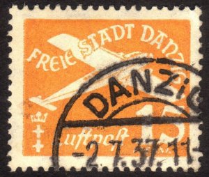 1935, Danzig, 15pfg, Used, Sc C37, Mi 252