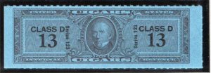 Springer TC2456a, MNH, Class D, 13 Cigars, Series 123, 1953, USA Revenue