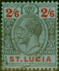 St Lucia 1912 2s6d Black & Red-Blue SG87 Fine Used