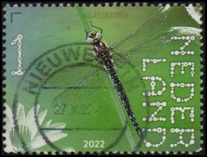 Netherlands 1643b - Used - (96c) Dragonfly (2022) (cv $2.25)