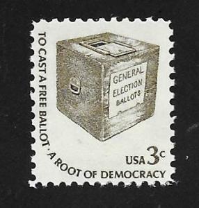 SC# 1584 - (3c) - Early Ballot Box, shiny gum, MNH Single