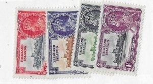 Falkland Islands Sc #77-80  Silver Jubilee set of 4 OG VF