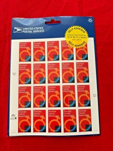 Scott # 3315 Prostate Cancer Awareness Sheet of 20 MNH , original package