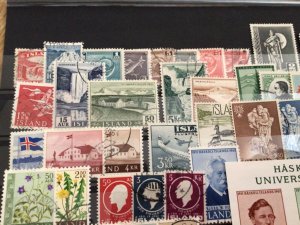 Iceland Island used  mixed stamps A12286