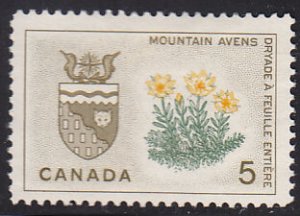 Canada 429 NWT, Mountain Avens Flowers 5¢ 1966