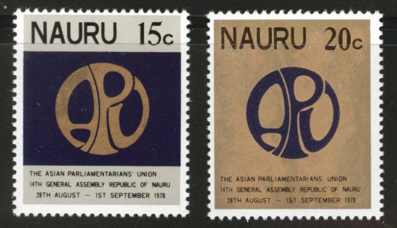 NAURU Scott 182-183 MH* 1978 stamp set