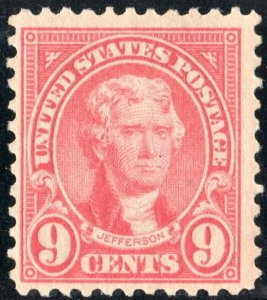 SC#561 9¢ Jefferson Single (1923) MNH