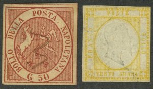 Italian States Two Sicilies #7 #26 Postage Stamps Used