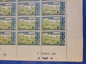 French Guiana #120* NH  Full sheet of 75  CV $82.50+