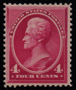 US Scott #215 - VF - OG - 4c Jefferson - Carmine - 1887