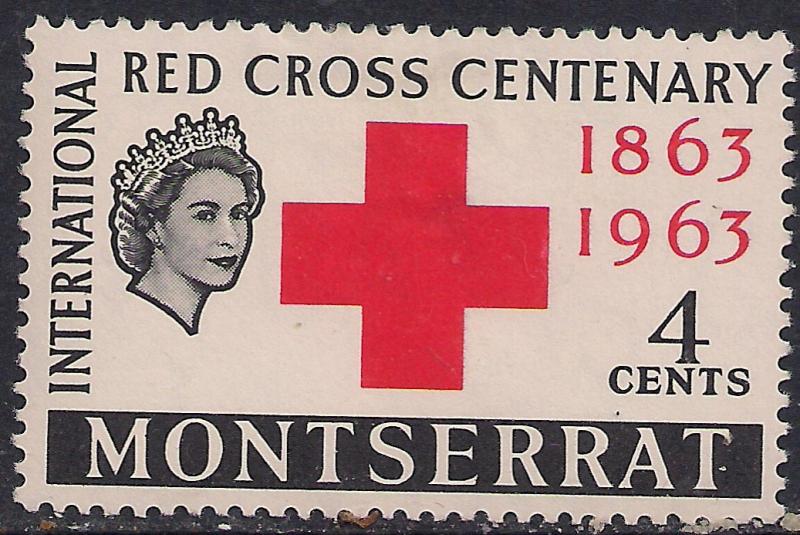 Montserrat 1963 QE2 4 ct Red Cross Centenary MM SG 154 ( J1152 )