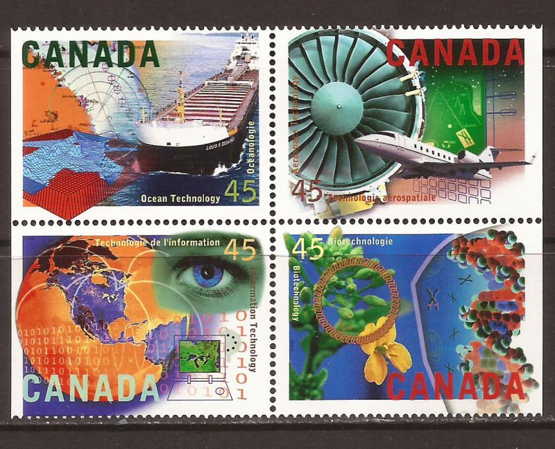 1996 Canada - Sc 1598i - MNH VF - Block of 4 - High Technology Industries