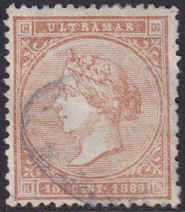 Cuba 1869 Sc 39 used