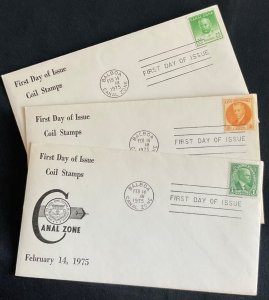 Canal Zone #160-162 (3) First Day Cover FDC U/A W/Enclosure L48