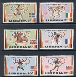 Liberia 1972 Summer Olympics Munich CTO