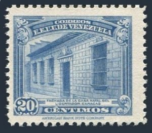 Venezuela 370, MNH. Michel 345. Bolivars birthplace, Caracas, 1941.