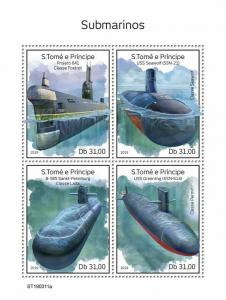 Z08 ST190311a Sao Tome and Principe 2019 Submarines MNH ** Postfrisch