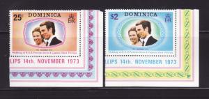 Dominica 372-373 Set MNH Princess Anne Wedding (A)