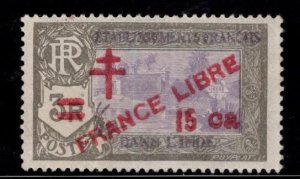 FRENCH INDIA  Scott 204 France Libre  surcharge MH*
