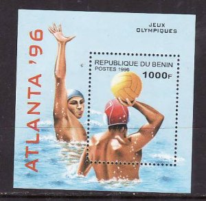 Benin-Sc#835-unused NH sheet-Sports-Water Polo-Olympics-Atlanta-1996-
