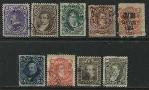 Argentina various 1873-90 issues used