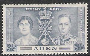 Aden #15 Coronation Issue MHR
