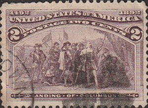 # 231 Brown Violet Used Landing Of Columbus