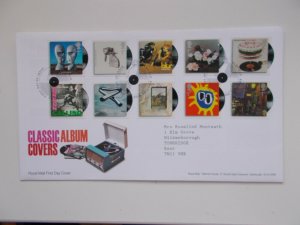 2010 Classic Album Covers Set on First Day Cover with Oldfield, Keighley SHS