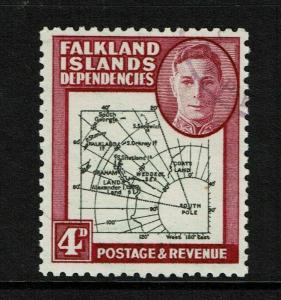 Falkland Islands SG# G5 Used / Break in 60* Meridian Variety - S6010